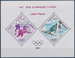 ** 1980 Téli Olimpia Mi 1419-1420 Blokk Formában - Andere & Zonder Classificatie