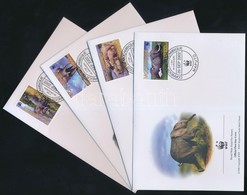 2002 WWF Afrikai Elefánt Sor Mi 2393-2396 4 FDC - Sonstige & Ohne Zuordnung