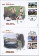 2002 WWF Afrikai Elefánt Szelvényes Sor 4 FDC-n Mi 2393-2396 - Andere & Zonder Classificatie