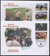 2002 WWF Afrikai Elefánt Szelvényes Sor Mi 2393-2396 4 FDC - Sonstige & Ohne Zuordnung