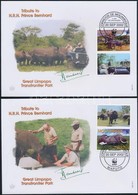 2002 WWF Afrikai Szavanna Elefánt Szelvényes Sor Mi 2393-2396 4 Db FDC-n - Autres & Non Classés