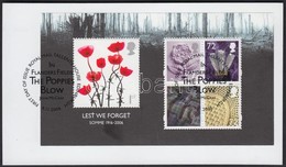 2006 Somme Csata 90. évfordulója Blokk Mi 33 Papírlapon Elsőnapi Bélyegzéssel - Other & Unclassified