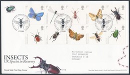 2008 Védett ízeltlábúak Tizestömb Mi 2631-2640 FDC-n - Autres & Non Classés