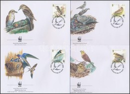 2000 WWF énekesmadarak Sor 4 Db FDC-n Mi 860-863 - Altri & Non Classificati