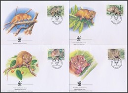 2002 WWF Szürke Kuszkusz Sor 4 Db FDC-n Mi 1062-1065 - Sonstige & Ohne Zuordnung