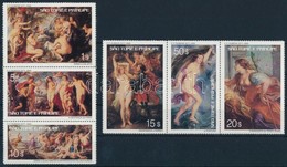 ** 1977 Rubens Festmény Sor Hármascsíkokban,
Rubens Paintings Set Stripe Of 3
Mi 452-457 - Autres & Non Classés