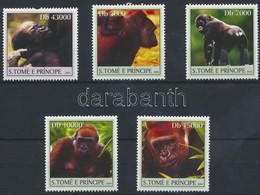 ** 2004 Gorilla Sor + Blokkból Kitépett Bélyeg Mi 2617-2620 - Altri & Non Classificati