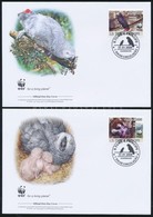 2009 WWF: Szürke Papagáj Sor 4 Db FDC-n Mi 3777-3780 - Sonstige & Ohne Zuordnung