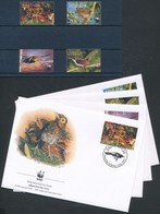 ** 2001 WWF Énekesmadarak Sor + Sor 4 Db FDC-n Mi 1142-1145 - Other & Unclassified