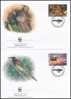 2001 WWF: Énekesmadarak Sor 4 Db FDC-n Mi 1142-1143 - Other & Unclassified