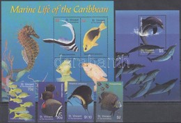 ** 2003 Karib-tengeri élővilág Sor + Kisív Mi 5933-5940 + Blokk Mi 623 - Altri & Non Classificati