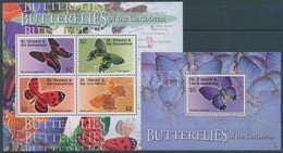 ** 2007 Lepkék Kisív + Blokk Mi 6361-6364 + 675 - Andere & Zonder Classificatie