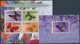 ** 2007 Lepkék Kisív + Blokk Mi 6361-6364 + 675 - Andere & Zonder Classificatie