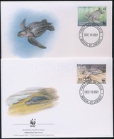 2001 WWF Kérgesteknős Sor Mi 306-309 4 FDC - Andere & Zonder Classificatie