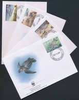 2001 WWF Teknős Sor Mi 306-309 4 FDC - Sonstige & Ohne Zuordnung