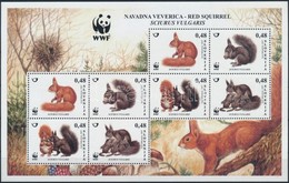 ** 2007 WWF: Európai Vörös Mókus Kisív Mi 640-643 - Andere & Zonder Classificatie