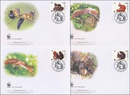 2007 WWF: Mókusok Sor 4 Db FDC-n Mi 636-639 - Sonstige & Ohne Zuordnung