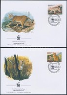 2002 WWF: Mocsári Macska Sor Mi 208-211 4 Db FDC-n - Altri & Non Classificati