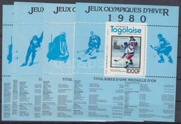 ** 1980 Téli Olimpia, Lake Placid Blokksor Mi 169 A-173 A - Andere & Zonder Classificatie