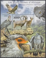 ** 2011 Afrikai élővilág - Kőszáli Kecske, Ragadozó Madarak Blokk Mi 654 - Autres & Non Classés