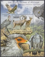 ** 2011 Afrikai élővilág - Kőszáli Kecske, Ragadozó Madarak Blokk Mi 654 - Altri & Non Classificati