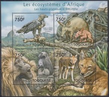 ** 2011 Afrikai élővilág - Sas, Majom, Farkas, Földimalac Kisív Mi 4209-4212 - Autres & Non Classés