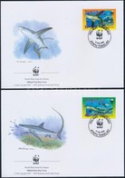 2002 WWF Cápák Sor Mi 322-325 4 FDC-n - Sonstige & Ohne Zuordnung