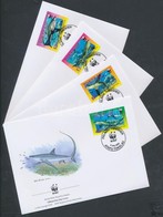 2002 WWF Rókacápa Sor Mi 322-325 4 FDC - Sonstige & Ohne Zuordnung