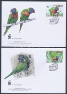 2011 WWF: Papagájok Sor 4 Db FDC-n Mi 1443-1446 - Autres & Non Classés