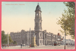 CPA - Australie - ADELAIDE  - General POST OFFICE - Animation * 2 SCANS - Adelaide