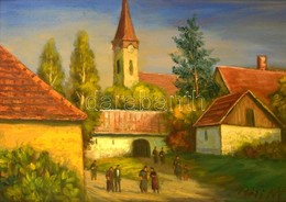 Réti Mátyás (1922-2002): Tiszadobi Részlet. Olaj, Farost, Jelzett, Keretben, 50×70 Cm - Altri & Non Classificati