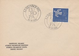 EU36   Europa 1961 Luxembourg  FDC  (sur Enveloppe Officielle Du Parlement Européen TTB - 1961