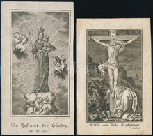 XVIII: Sz.: 2 Db Rézmetszetű Szentkép / Etched Holy Images 9x17 Cm, 10x15 Cm - Stampe & Incisioni