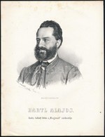 1867 Dr. Hartl Alajos Budai Orvos, Később Belügyminiszteri Tiszteletbeli Titkár, Királyi Tanácsos, Kőnyomatos Képe. Mara - Prenten & Gravure