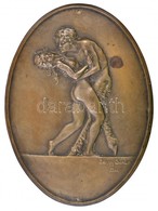 Bakonyi Sándor (1892-1937): Faun és Nimfa 1922. Bronz Falikép, Jelzett, 20,5×15 Cm - Altri & Non Classificati