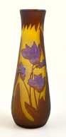 Gallé Tip Virágmintás Váza, Hibátlan, M: 26 Cm - Glass & Crystal