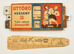 Cca 1950 Úttörő Verseny Tudásfejlesztő Társasjáték (kérdés, Felelet, Megoldási Kulcs), Hiányos, De Ritka Játék! - Autres & Non Classés