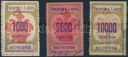 1923 Veszprém Városi Illetékbélyegek 68-70 Sz. (6.000) - Non Classés