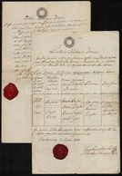 1829-1859 6 Db Szignettás Irat, Szép Viaszpecsétekkel - Unclassified