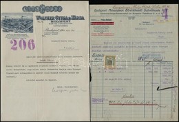 1912-1931 3 Db Fejléces Számla és Levélpapír (Budapesti Mészárosok, Wolfner Gyula és Társa, Vértes H. Hugó), Okmánybélye - Unclassified