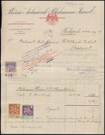 1922 Bp., Phőnix Acélművek Bleckmann János E. Magyarországi Telepének Fejléces Papírja, 1 Db 1 Kr,1 Db 100 Kr, 1 Db 50 K - Non Classés