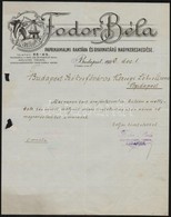 1926 Bp., Fodor Béla Paprikamalmi Raktára és Gyarmatárú Kereskedésének Fejléces Számlája, A Széleken Kis Hiánnyal, - Non Classificati