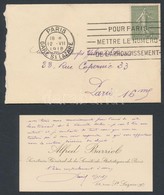 1918 Alfred Barriol. Francia Statisztikus, Tudós Saját Kézzel Megírt Névjegykártyája / 
1918 Autograph Lines Of Alfred B - Unclassified