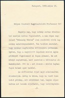 1935 Dr. Hercegh Józsefné A Cleavlandi Első Magyar Református Papnéjának Gépelt Levele, Aláírásával, Dr. Domján János (1 - Non Classés