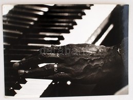 Cca 1985 Memphis Slim (1915-1988) Amerikai Blues-zongorista, Matók Zoltán Feliratozott Vintage Fotóművészeti Alkotása, A - Altri & Non Classificati