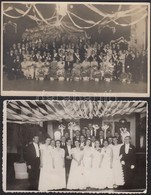 Cca 1930-1938 Bálozó Társaság Keszthelyen és Makón, 2 Db Fotólap, 8,5×13,5 Cm - Altri & Non Classificati