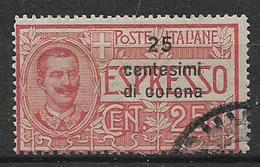 DALMAZIA 1921 ESPRESSI SOPRASTAMPATO  SASS. 1 USATO  VF - Dalmatia