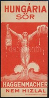 Cca 1910-1920 Hungária Sör, Számolócédula, Haggenmacher, Bp., Pesti Könyvnyomda Rt., 12x6 Cm - Advertising