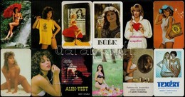 1979-1990 Vegyes Kártyanaptár Tétel, Hölgyekkel, Közte Erotikus Is, 18 Db - Advertising