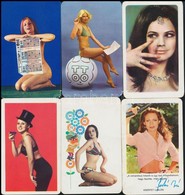 1970-1979 10 Db Hölgyeket ábrázoló Kártyanaptár - Publicités